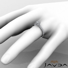 Crown Halo Pave Bridge Accent diamond Ring 18k Gold White