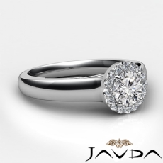 Wide Band Cathedral Halo diamond Ring Platinum 950