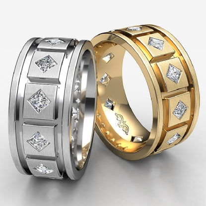 kite set diamond wedding band