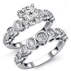 Bezel Setting Bridal Set diamond  Platinum 950