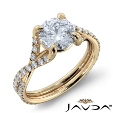 French V Pave Criss Cross diamond Hot Deals 14k Gold Yellow