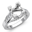 0.8Ct Princess Diamond Solitaire Engagement Ring Platinum 950 Semi Mount - javda.com 