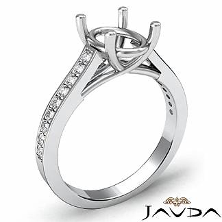 0.3Ct Classic Oval Diamond Engagement Ring Setting Platinum 950 Semi Mount
