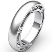 Round Bezel Diamond Mens Ring Eternity Wedding Solid Band 14k Gold White 0.25Ct