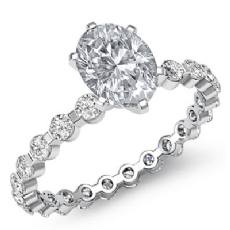 Bar Setting Eternity diamond Ring Platinum 950