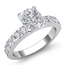 Prong Set Classic Sidestone diamond Ring Platinum 950