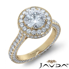 Cathedral Circa Halo Pave Set diamond Hot Deals 14k Gold Yellow