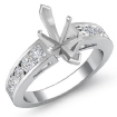 0.75Ct Marquise Diamond Channel Setting Engagement Semi Mount Ring 18k White Gold - javda.com 