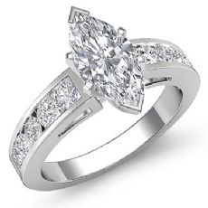 Cathedral Graduate Chanel Style diamond Ring Platinum 950