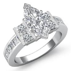 Channel Set Shank Prong diamond Hot Deals 14k Gold White