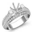 1.4Ct Diamond Women Engagement Ring Setting 14k White Gold Oval Semi Mount - javda.com 