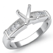 0.4Ct Diamond Engagement Womens Ring Cushion Semi Mount Setting Platinum 950 - javda.com 