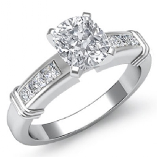 4 Prong Channel Setting diamond Ring Platinum 950