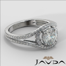 Pave Bypass Design diamond Ring 18k Gold White