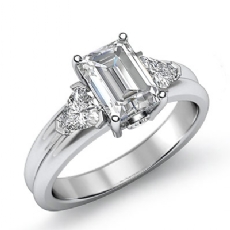 Trillion Accent 3 Stone diamond Hot Deals Platinum 950