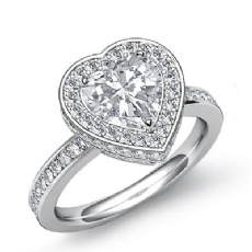 Crown Halo Petite Pave Set diamond Ring Platinum 950