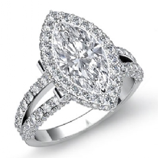 Split-Shank Pave Circa Halo diamond Hot Deals 14k Gold White