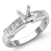 0.4Ct Diamond Engagement Womens Ring Princess Semi Mount Platinum 950 - javda.com 