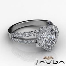 Circa Halo Bezel Split Shank diamond Ring 18k Gold White