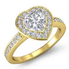 Diamond Accent Halo Pave diamond  14k Gold Yellow
