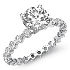 Bar Setting Eternity diamond Ring 14k Gold White