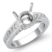 0.5Ct Round Diamond Engagement Ring Channel Set Semi Mount 18k White Gold - javda.com 