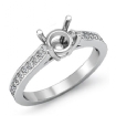0.25Ct Round Side Diamond Engagement Semi Mount Ring Platinum 950 - javda.com 