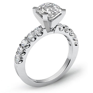 Natural Round Diamond Engagement GIA G VS2 14k Prong Set Ring White ...