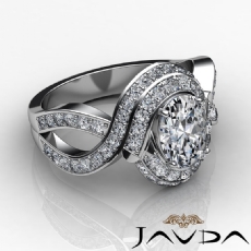 XOXO Style Micro Pave Setting diamond Ring 18k Gold White