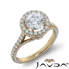 Circa Halo Pave Bridge Accent diamond Hot Deals 14k Gold Yellow