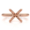 <Gram> Claw Prong Solitaire Round Semi Mount Engagement Ring 18k Rose Gold 2.2mm - javda.com 