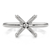 <Gram> Claw Prong Solitaire Round Semi Mount Engagement Ring 18k White Gold 2.2mm - javda.com 