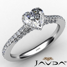 Hidden Halo Pave Bride Accent diamond Ring Platinum 950
