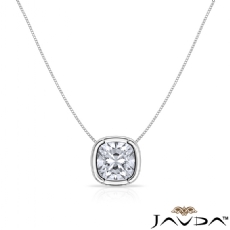 Floating Bezel Solitaire diamond  14k Gold White