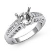 0.25Ct Round Diamond Engagement Ring Side Stone Setting Platinum 950 - javda.com 