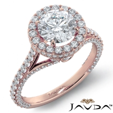 Circa Halo Pave Bridge Accent diamond Hot Deals 18k Rose Gold