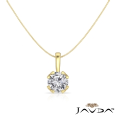 Filigree Basket Solitaire diamond Pendant 18k Gold Yellow