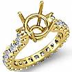 1.4Ct Round Diamond Antique Engagement Ring Prong Setting 14k Gold Yellow Semi Mount