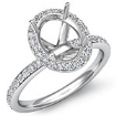 1Ct Diamond Vintage Engagement Ring 18k Gold White Oval Semi Mount Halo Setting