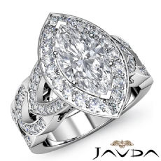Halo Filigree Vintage Inspired diamond Ring 18k Gold White