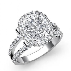 Split-Shank Pave Circa Halo diamond Hot Deals 18k Gold White