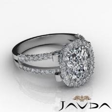 Split-Shank Pave Circa Halo diamond Ring 18k Gold White