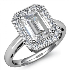 Halo Sidestone Filigree diamond Hot Deals 18k Gold White