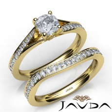 4 Prong Split Shank Bridal Set diamond Ring 18k Gold Yellow