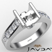 0.5Ct Wedding Diamond Women's Ring Bezel Setting 18k White Gold Emerald Semi Mount - javda.com 