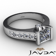 Channel Bezel Tension Setting diamond Ring Platinum 950