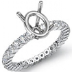 0.9Ct Diamond Solitaire Eternity Engagement Ring Semi Mount Setting Platinum 950