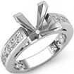 1.2Ct Princess Side Diamond Engagement Ring Channel Setting 14k Gold White Semi Mount
