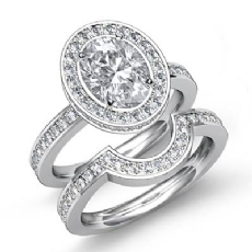 Circa Style Halo Bridal Set diamond  Platinum 950