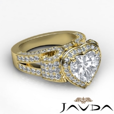 Circa Halo Pave Set Vintage diamond  14k Gold Yellow